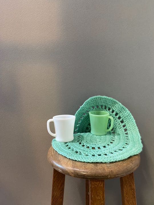 古着 ビンテージ 80s 敷物 グラニー ブランケット キャンプ ラグ