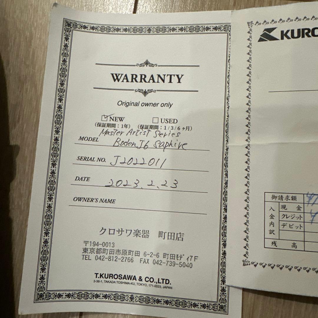 ギター strandberg MAS Boden J6 Saphire