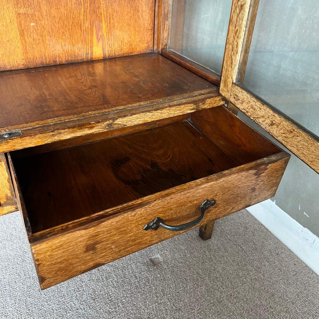 ガラス棚　食器棚　アンティーク