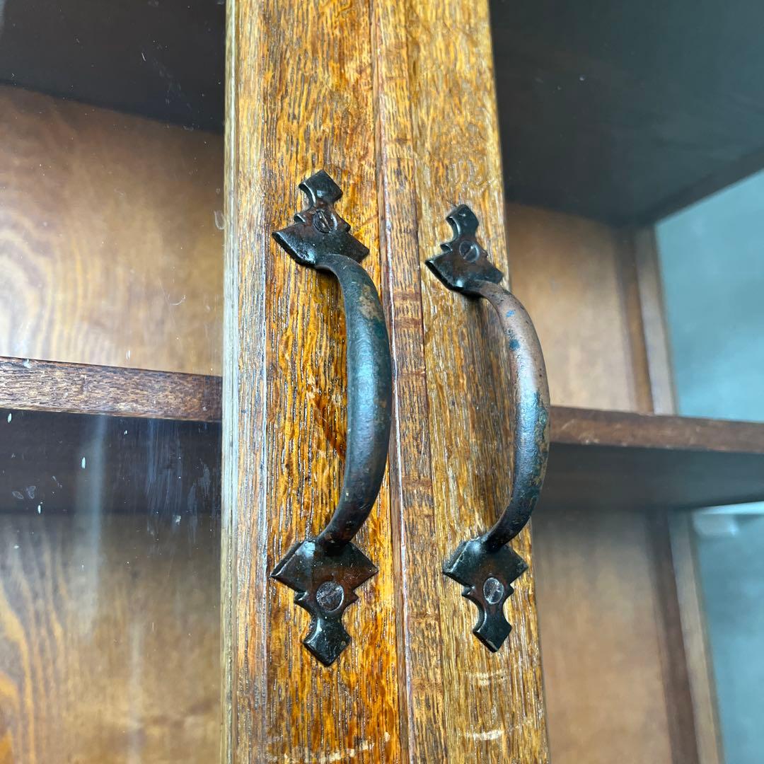 ガラス棚　食器棚　アンティーク