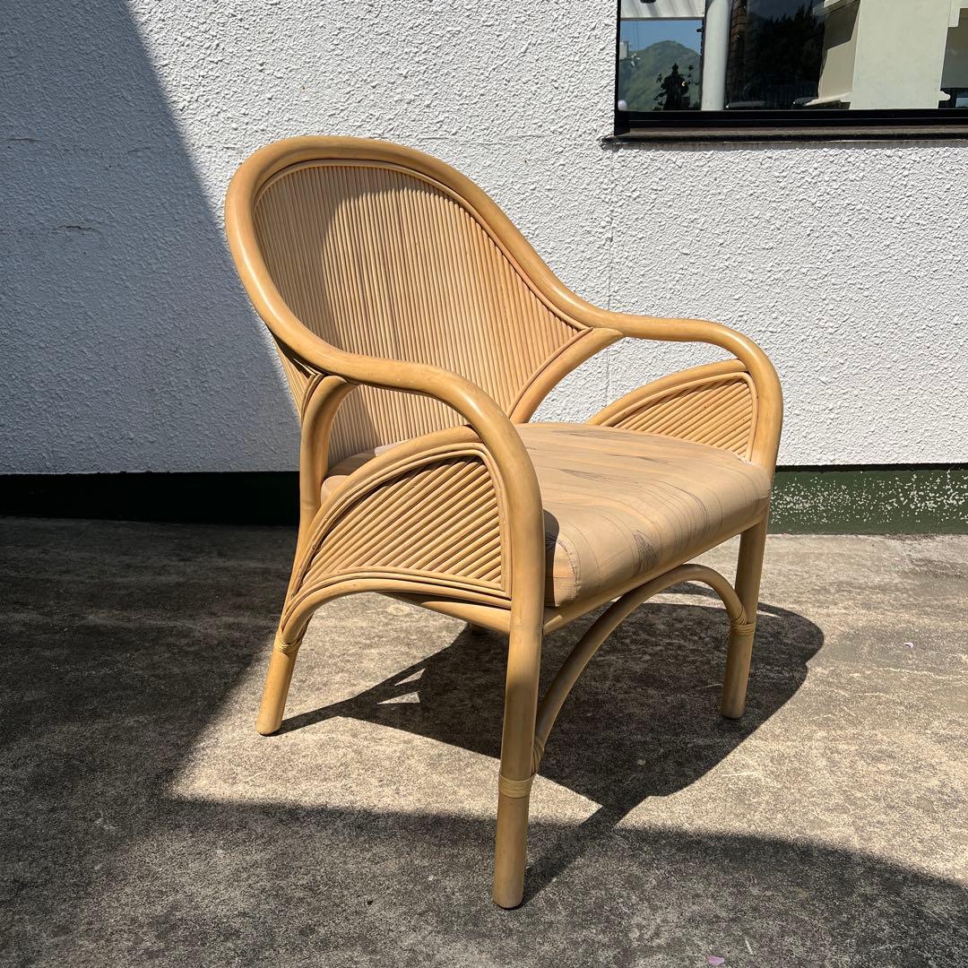 k376r120 リゾート風 ラタンのダイニングセット テーブル＆ソファチェア