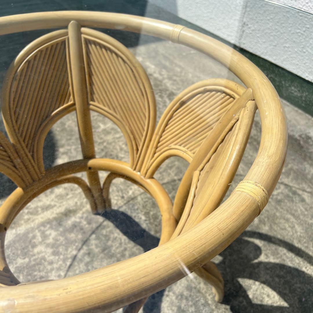 k376r120 リゾート風 ラタンのダイニングセット テーブル＆ソファチェア