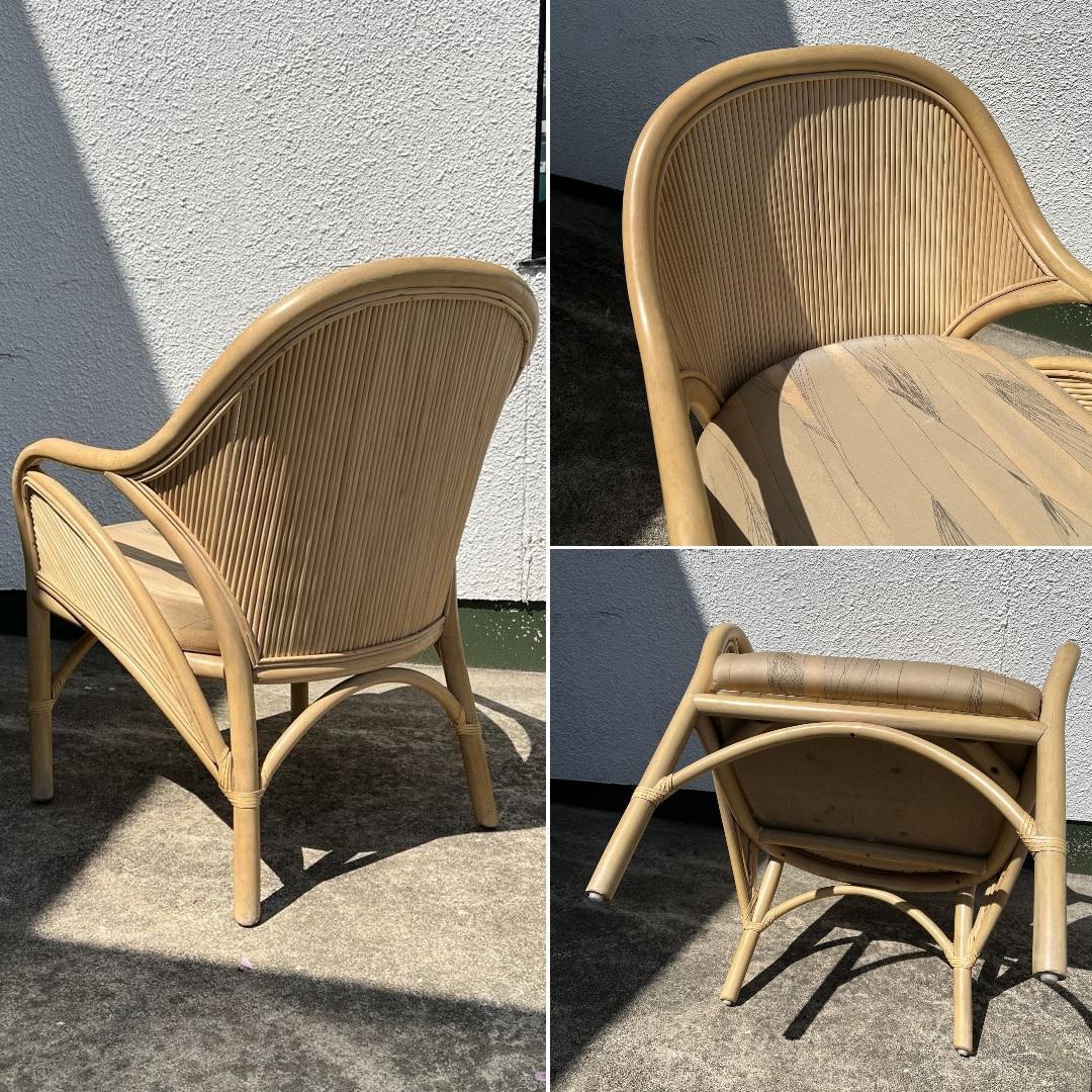 k376r120 リゾート風 ラタンのダイニングセット テーブル＆ソファチェア