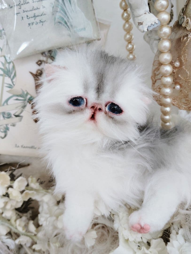 生後10日♡くりくりオメメの子猫ちゃん♡アートドール♡ぬいぐるみ♡