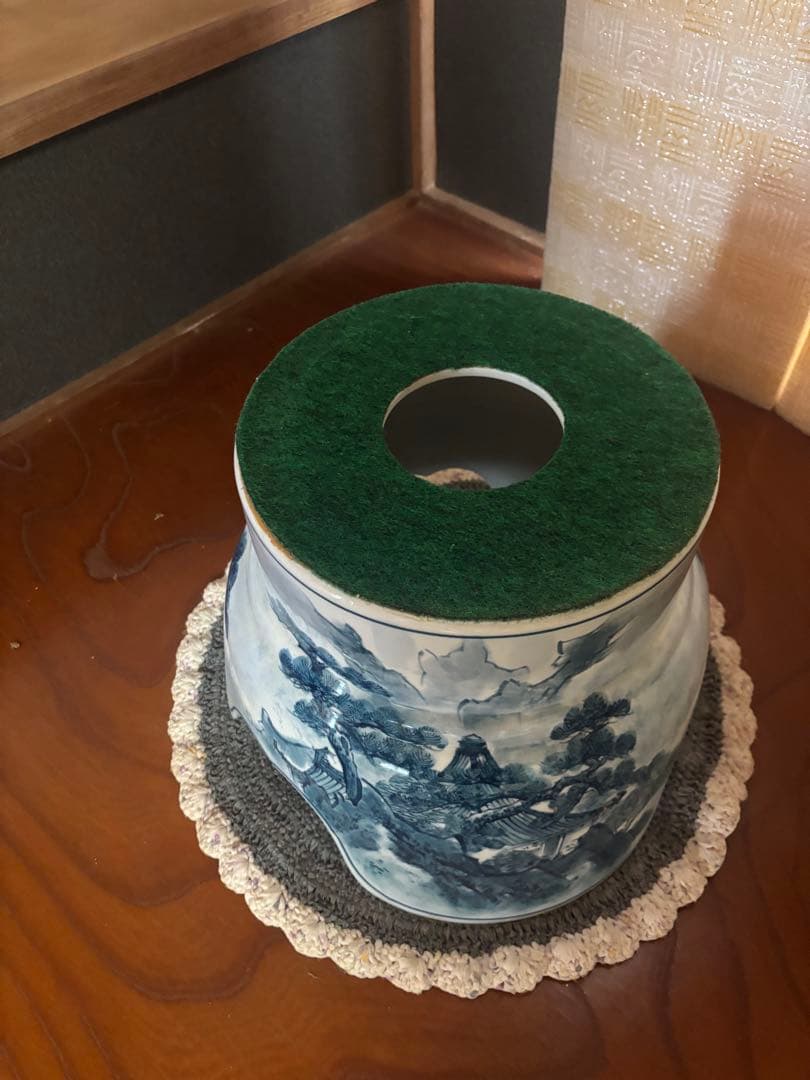 有田焼 金龍窯 博山作‼️】山水飾壷 沈香壺 大壷骨董品