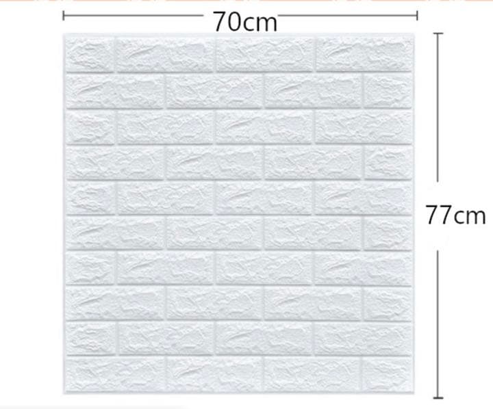 3D壁紙 DIYレンガ調壁紙シール ホワイト レンガ調壁紙 50枚セット