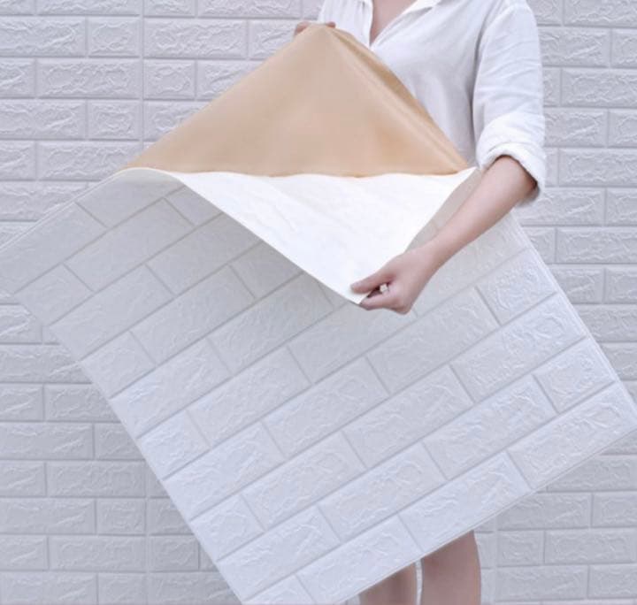 3D壁紙 DIYレンガ調壁紙シール ホワイト レンガ調壁紙 50枚セット