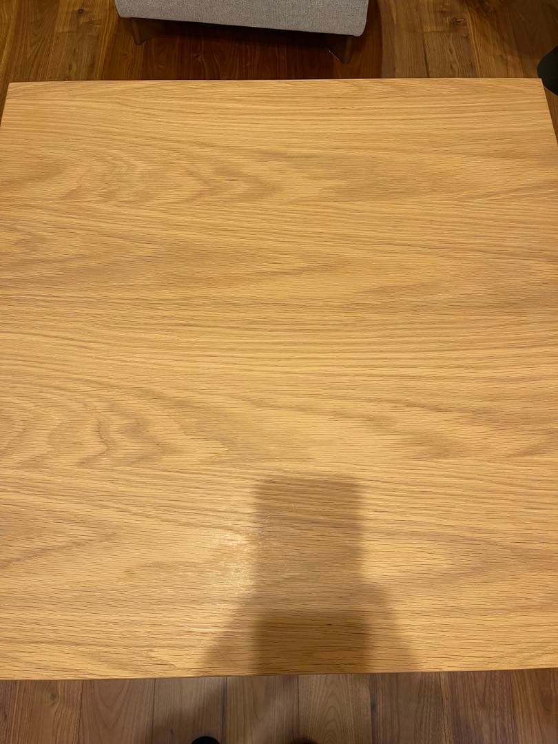 無印良品　天然木　テーブル 正方形 ナチュラル シンプル　オーク材　80×80