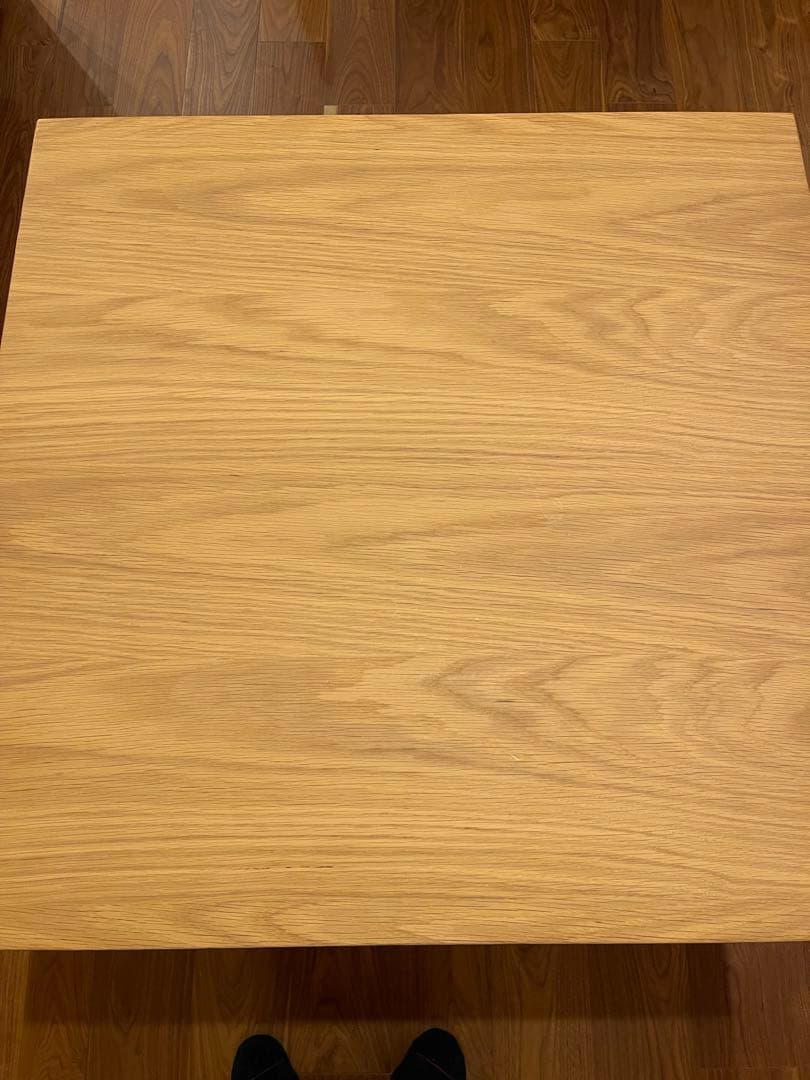 無印良品　天然木　テーブル 正方形 ナチュラル シンプル　オーク材　80×80
