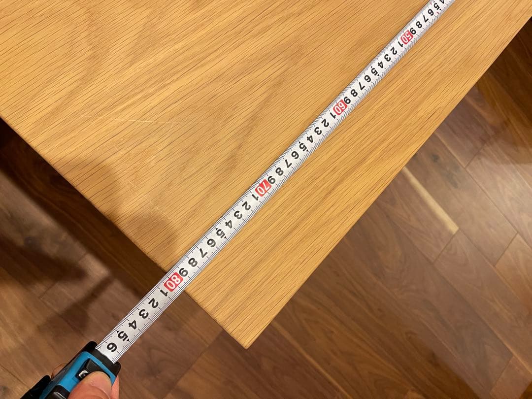 無印良品　天然木　テーブル 正方形 ナチュラル シンプル　オーク材　80×80