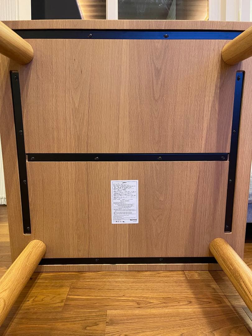 無印良品　天然木　テーブル 正方形 ナチュラル シンプル　オーク材　80×80