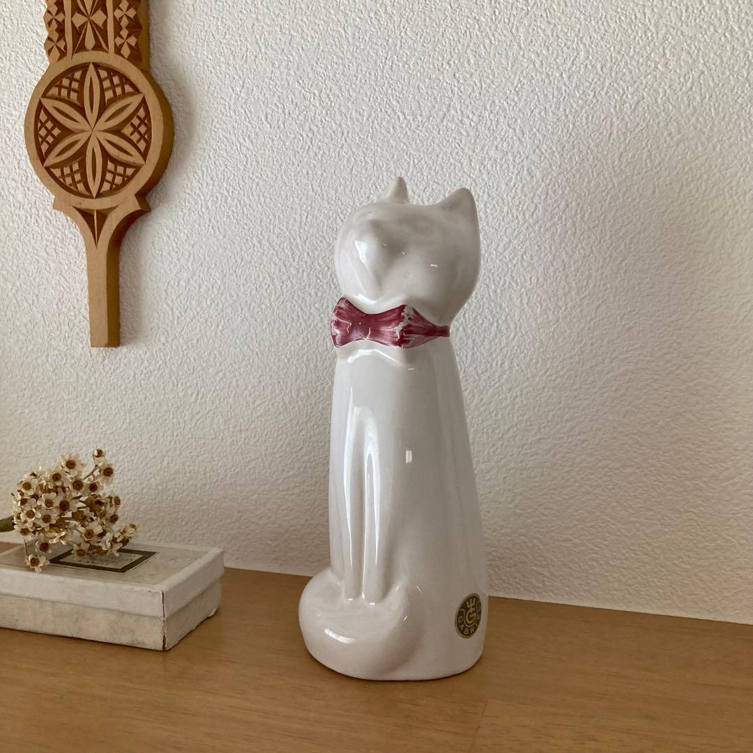 北欧ヴィンテージ　希少　ガブリエル　Gabriel　おすわり猫さんの陶製オブジェ