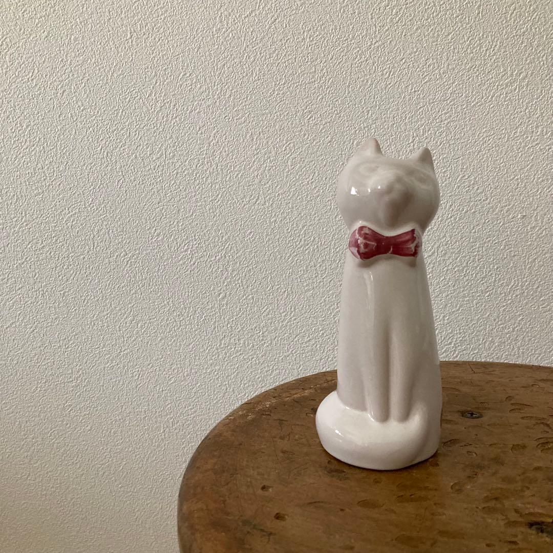 北欧ヴィンテージ　希少　ガブリエル　Gabriel　おすわり猫さんの陶製オブジェ