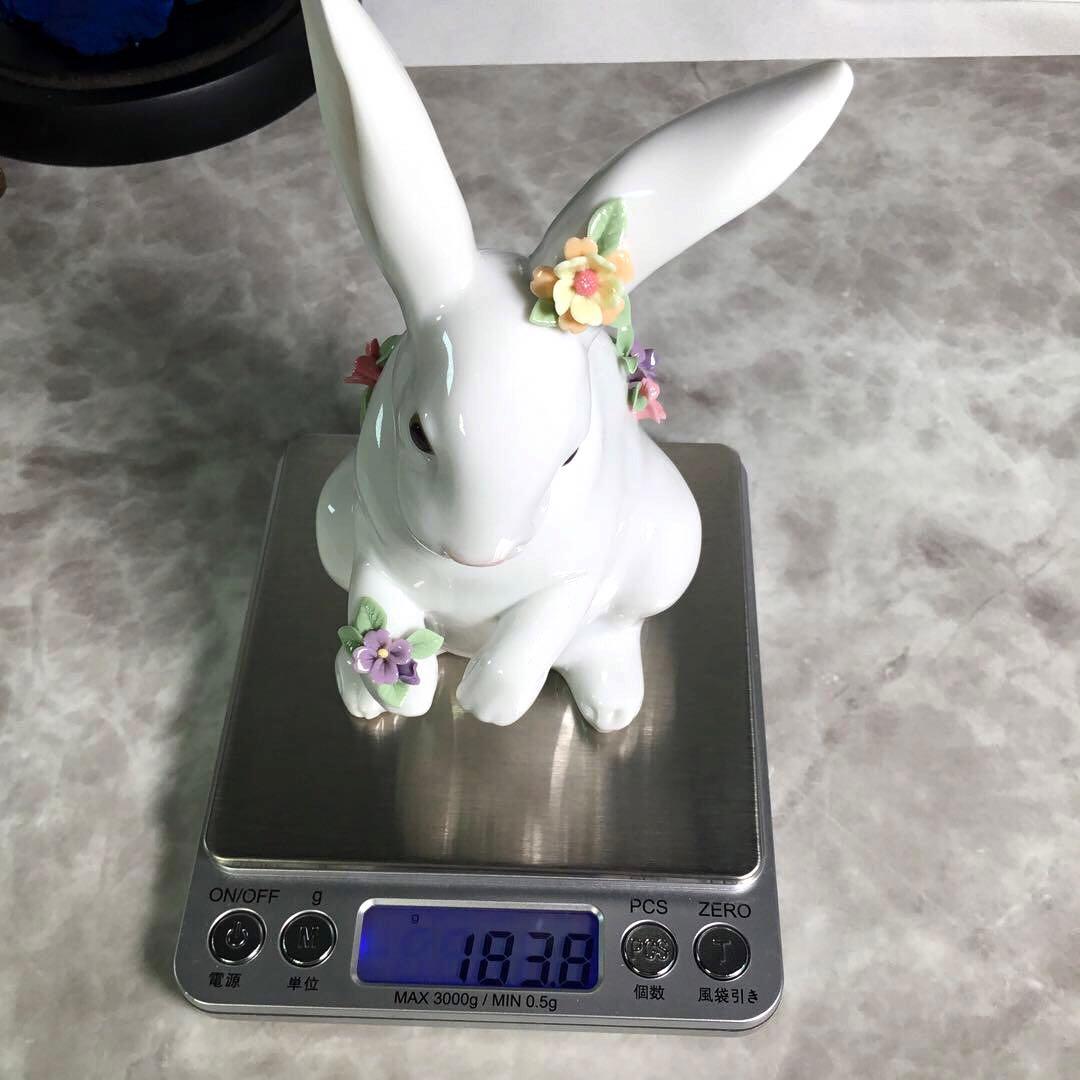 リヤドロ LLADRO 花飾りの白うさぎ フラワー ラビット ROEN joy