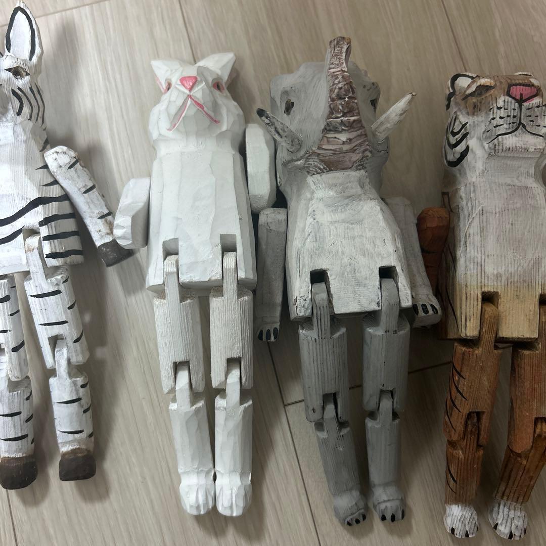 ウッドアニマルトイ　6体セット売り