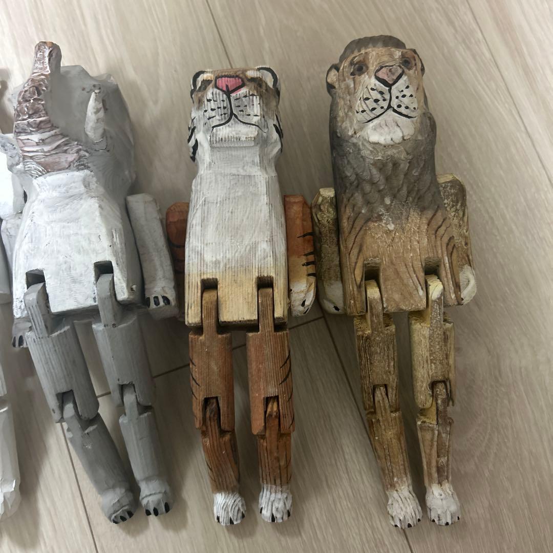 ウッドアニマルトイ　6体セット売り