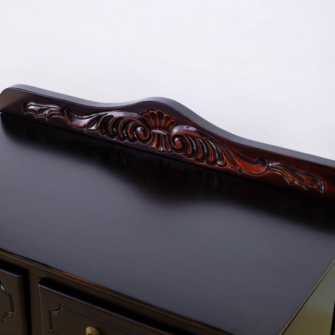 L 新品 アンティーク調 キャビネット 75 飾り棚 リビング収納 サイドボード