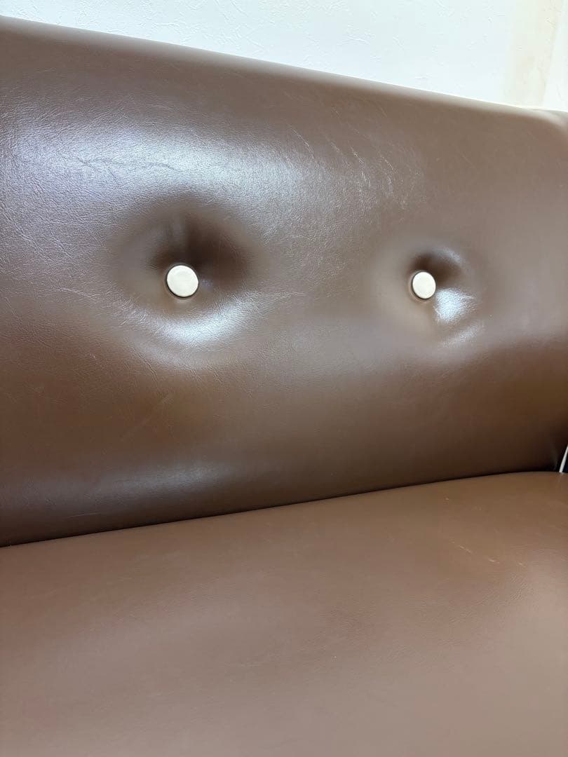 直接引取限定！ITOH FURNITURE INC.ブラウン二人掛けソファ