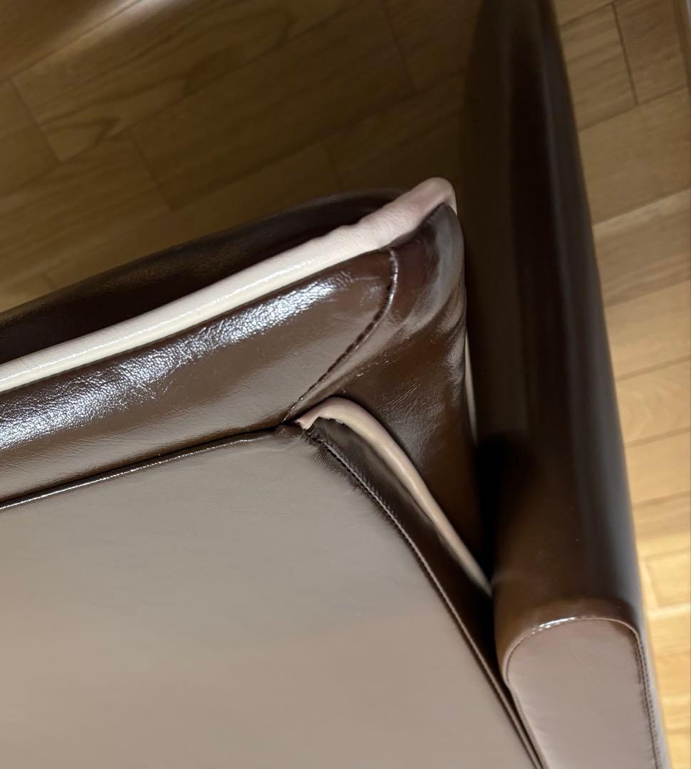 直接引取限定！ITOH FURNITURE INC.ブラウン二人掛けソファ