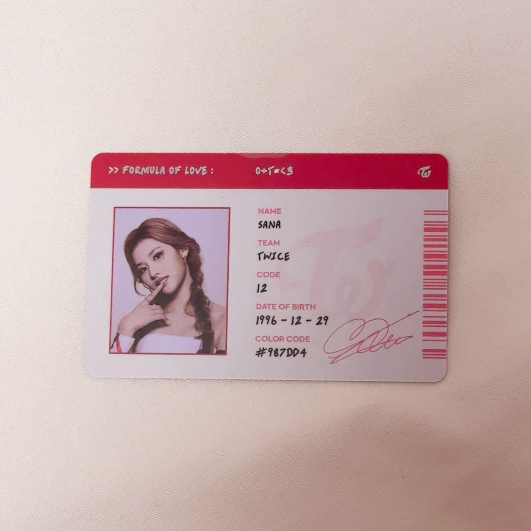 販売終了TWICE♡IDカード トレカ サナ♡ - メルカリ