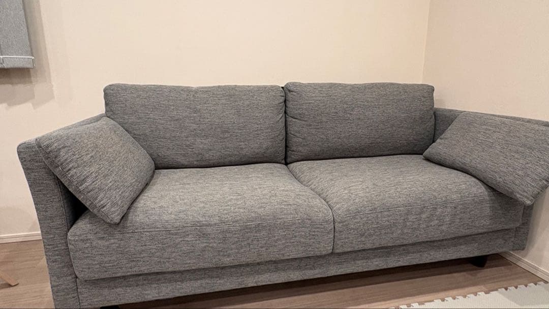 値下げしました【8万円相当】ニトリ　Nシールド3人用ソファー　ダークグレー