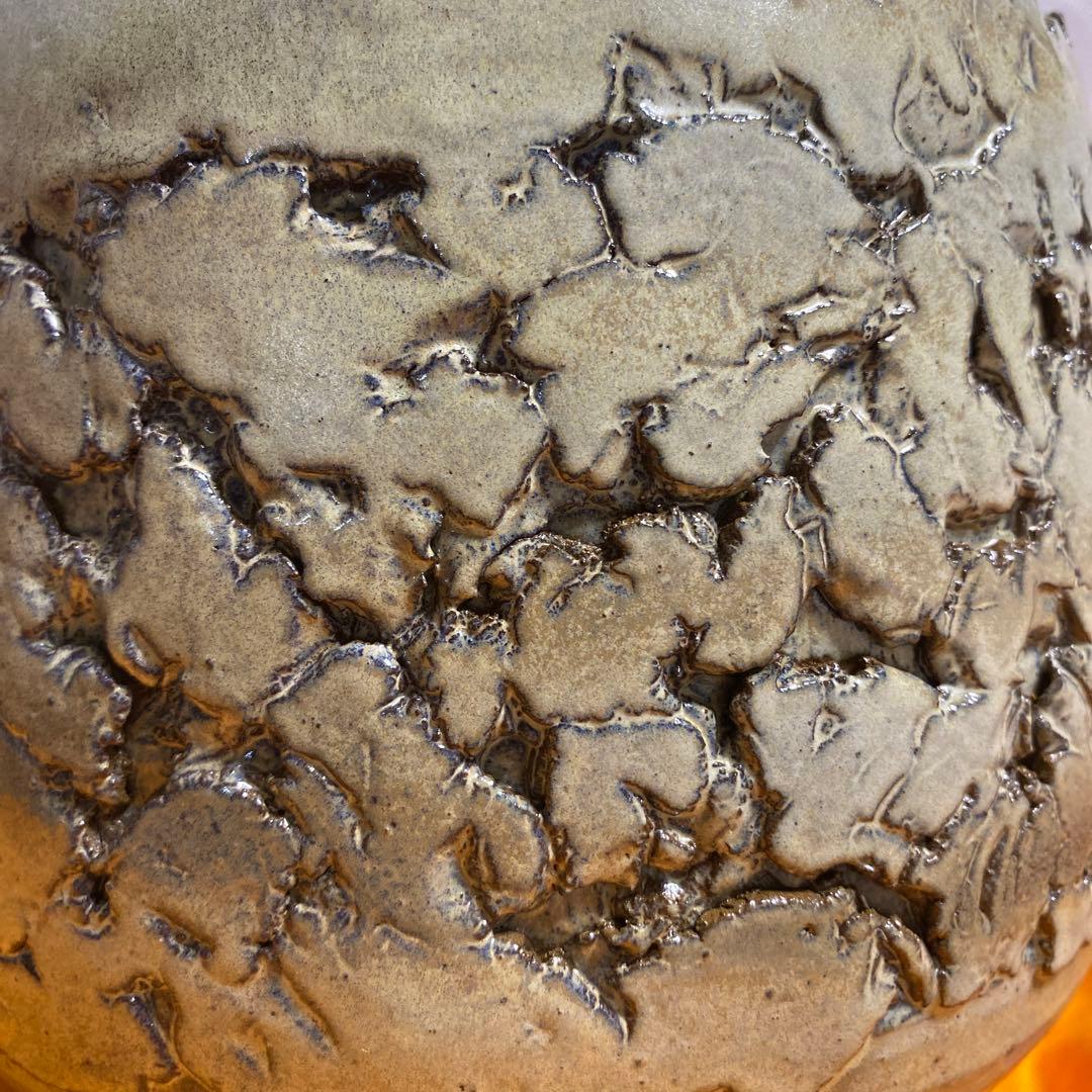 花瓶　陶器　瀬戸　広末窯　作品　美品　フラワーベース　壺　置き物　匿名配送