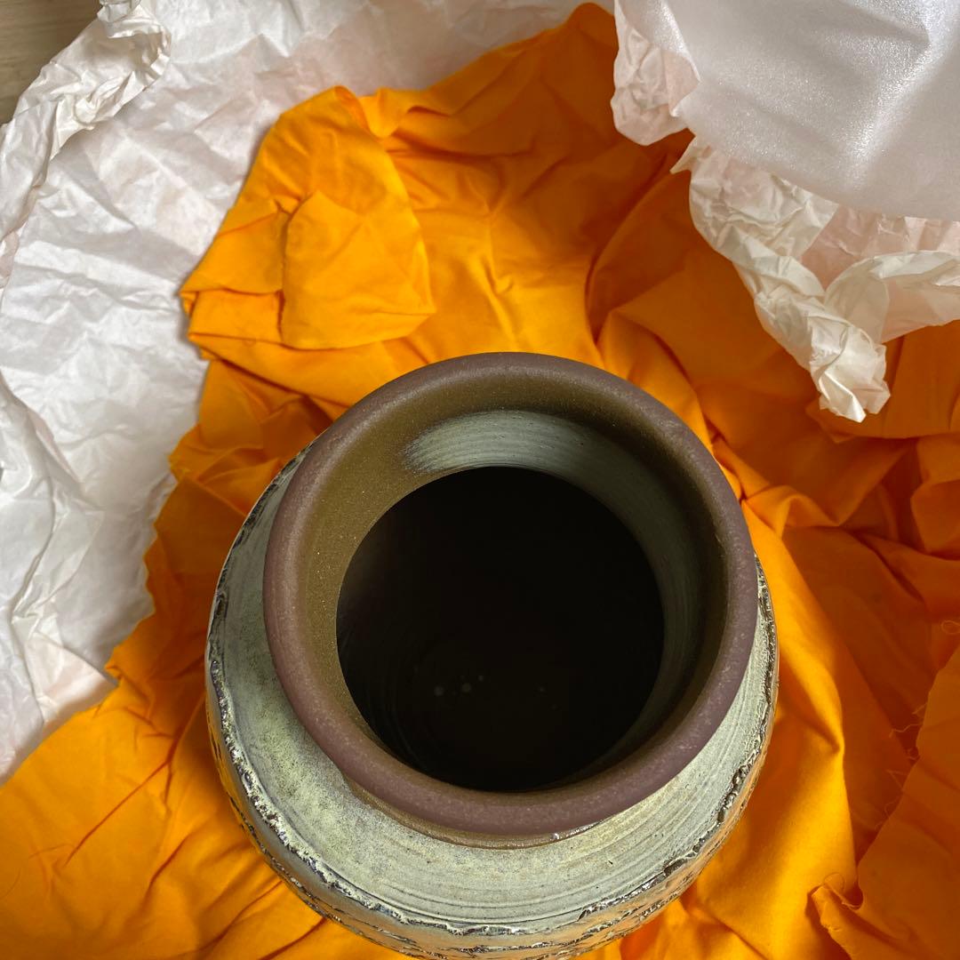 花瓶　陶器　瀬戸　広末窯　作品　美品　フラワーベース　壺　置き物　匿名配送