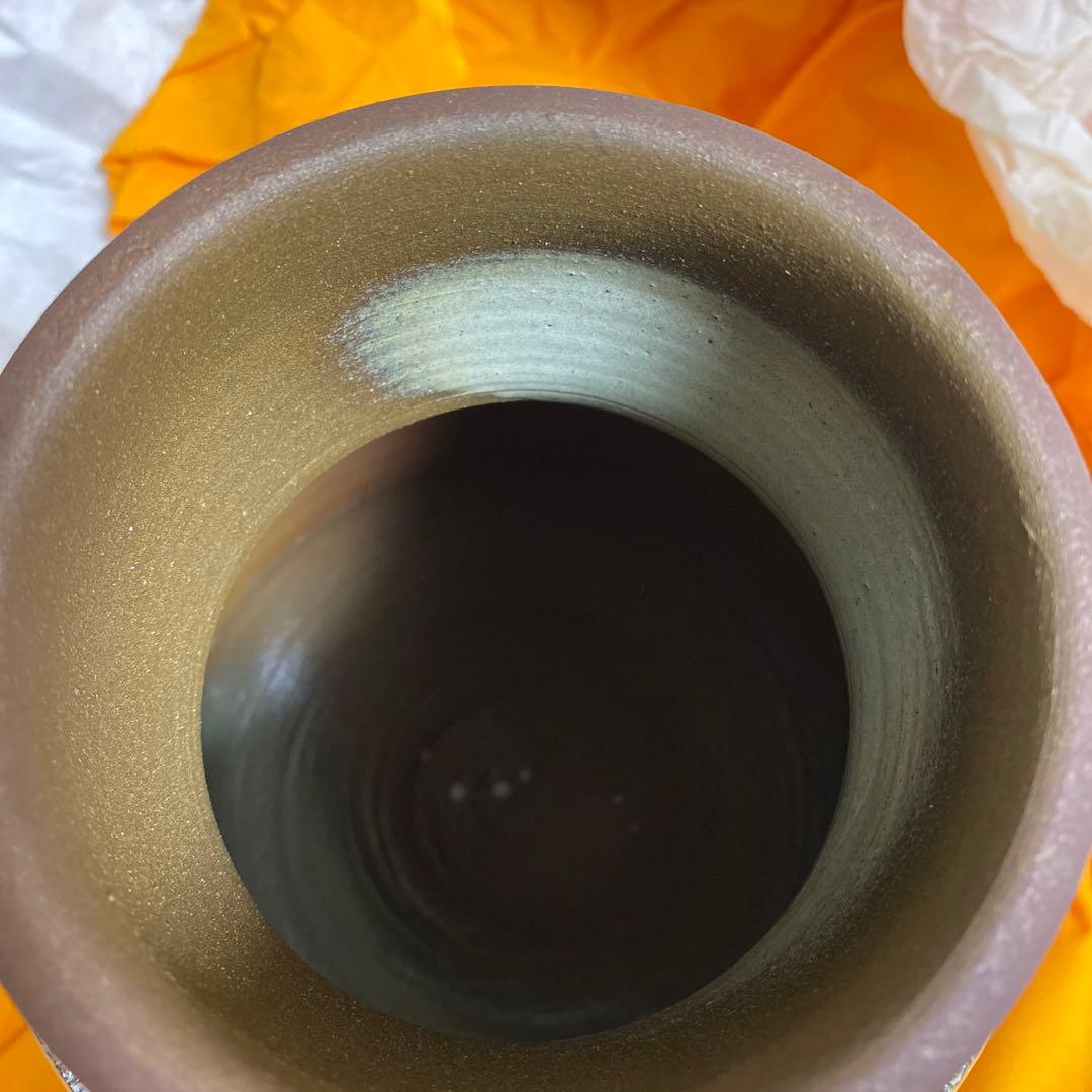 花瓶　陶器　瀬戸　広末窯　作品　美品　フラワーベース　壺　置き物　匿名配送