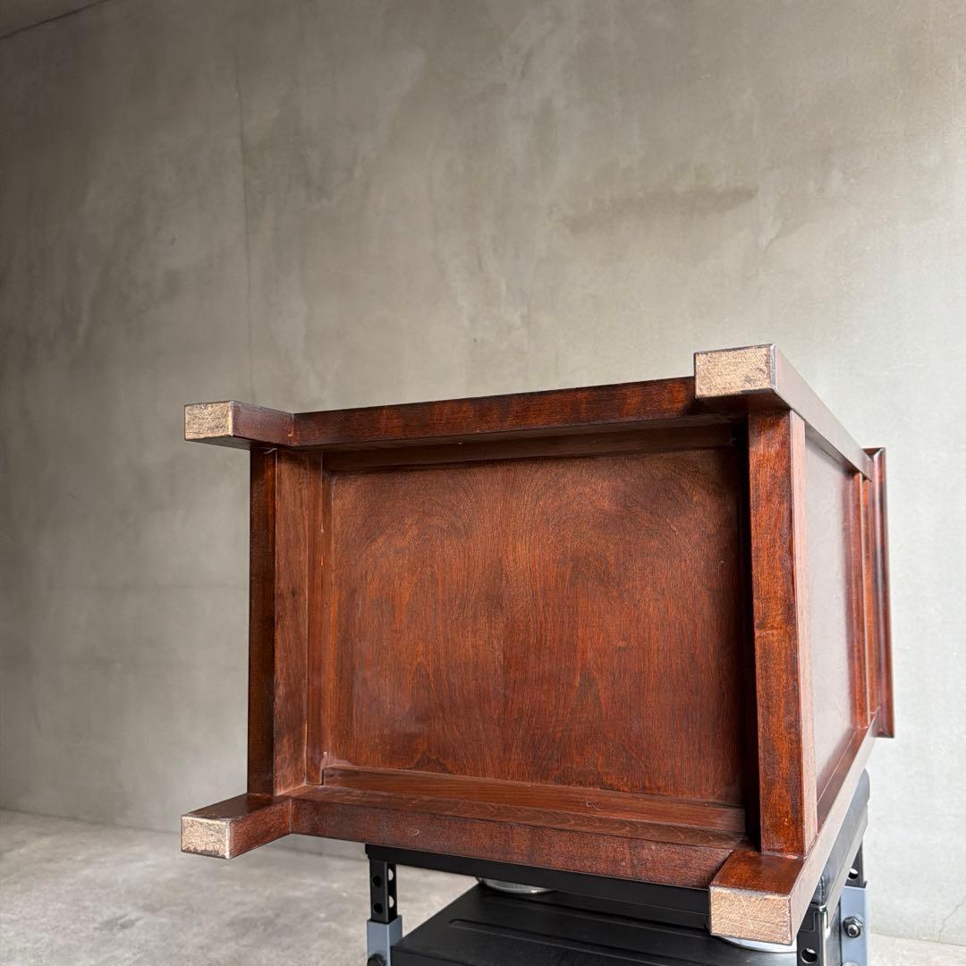 極美品 松本民芸家具 ミズメザクラ無垢材 C型電話台 キャビネット 天然