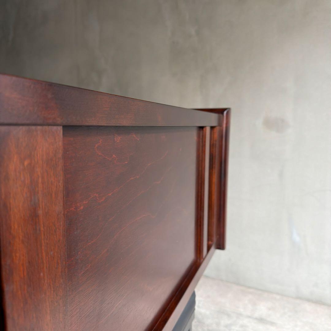 極美品 松本民芸家具 ミズメザクラ無垢材 C型電話台 キャビネット 天然