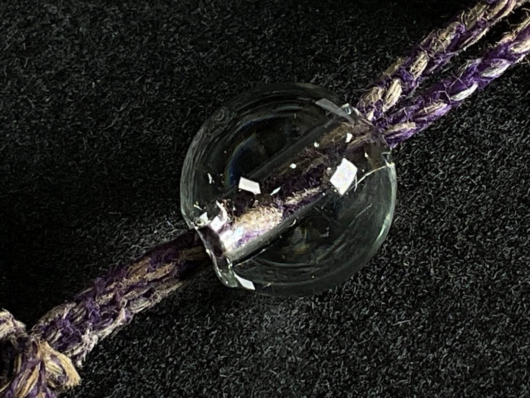 根付　提げ物　水鳥の図　トンボ玉緒締　饅頭根付