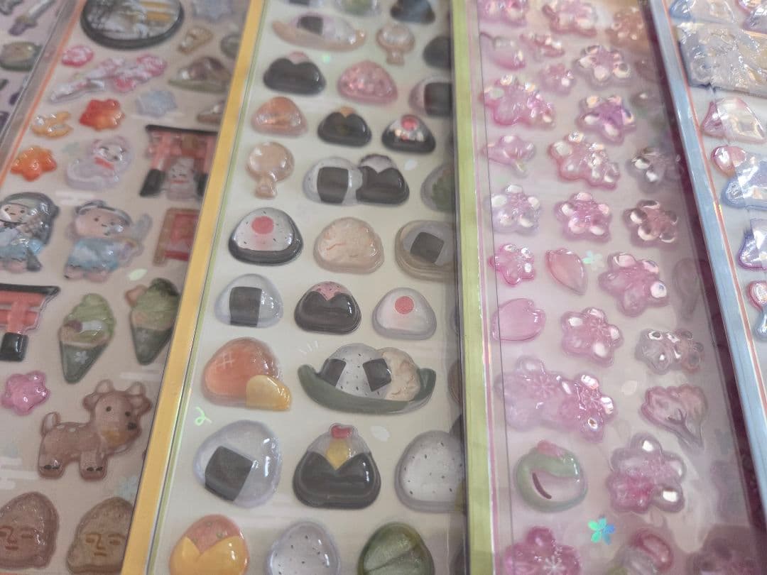 和柄ボンボンドロップシール　７枚SET