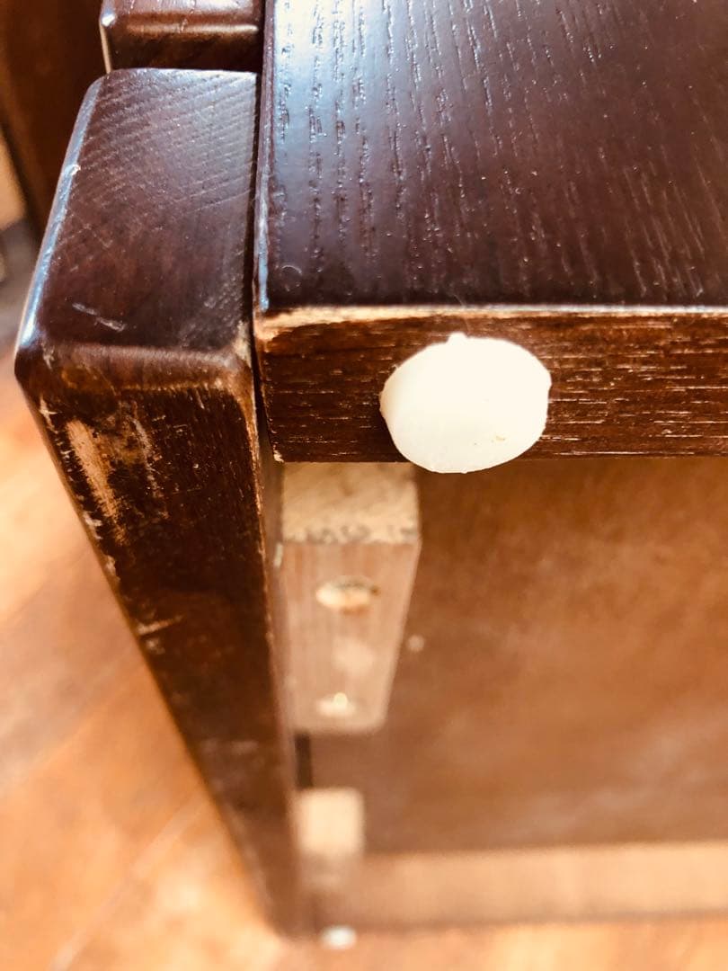 けやき 欅 引き出し4杯 レトロ ガラス 木製収納 シェルフ 民藝家具