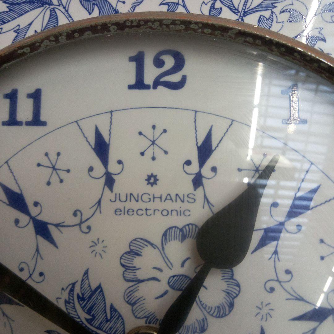 ドイツ陶製掛け時計　レトロ　ジャンク