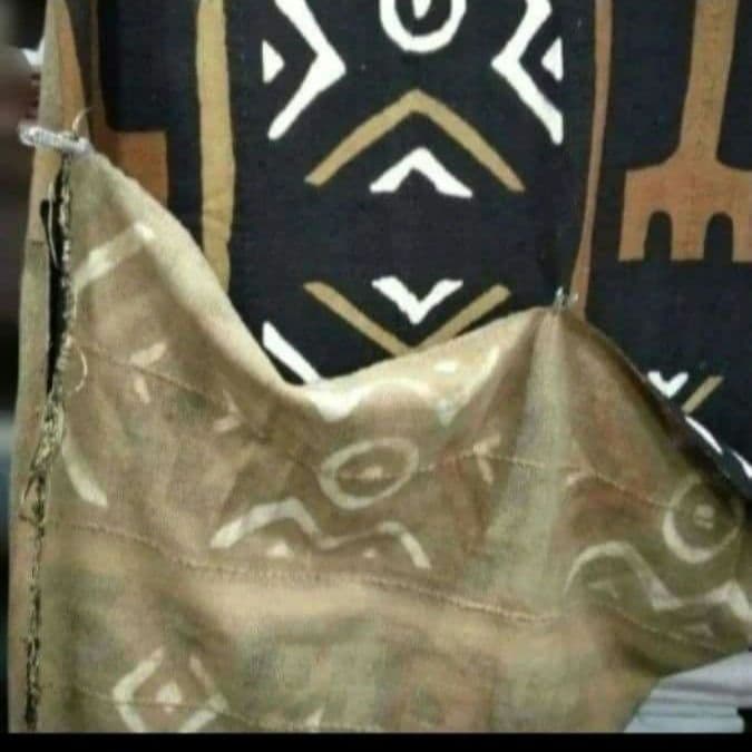 アフリカ　マリ共和国　ボゴラン　手織り　泥染め　臈纈染　クロス　タペストリー