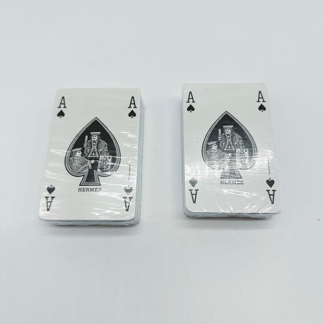 美品★HERMESトランプ シュワルドウフェッド ブリッジカード★C37