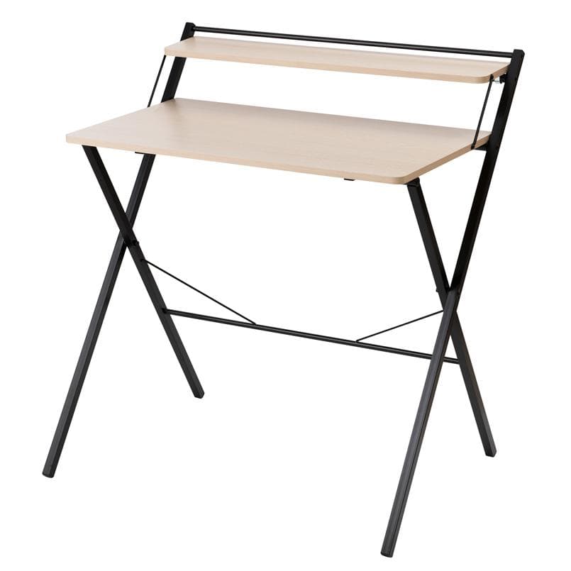 《新品・送料無料》幅80cm◎棚付折りたたみワークデスク テーブル 机