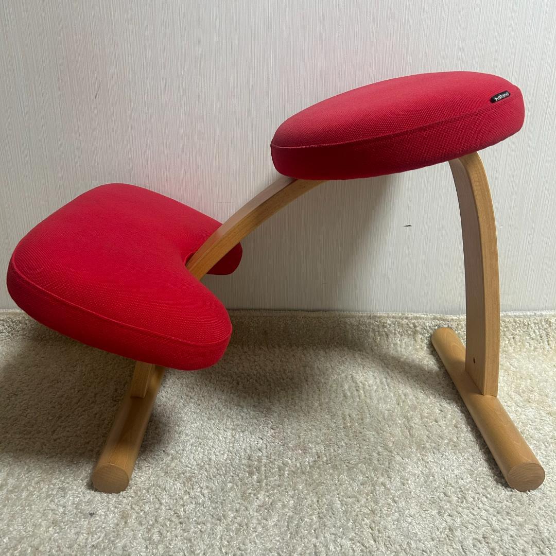 リボ社 サカモトハウス バランスチェア バランスイージー　レッド　姿勢矯正