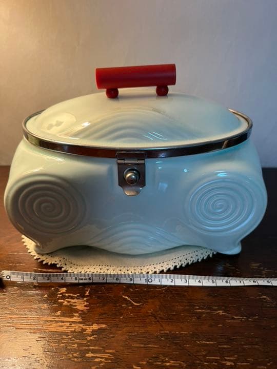 アンティーク　蓋物小物入れ