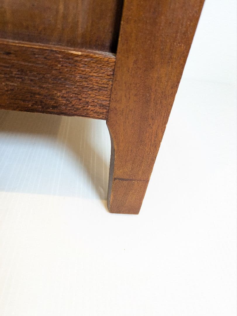 コイズミ キャビネット 電話台 置物台 棚 ガラス扉 格子 レトロ