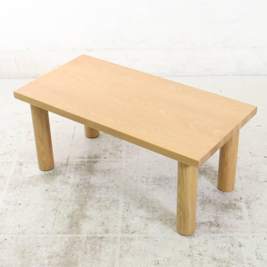 値下無印良品 ローテーブル 木製テーブル天板と木製テーブル脚でできたテーブル