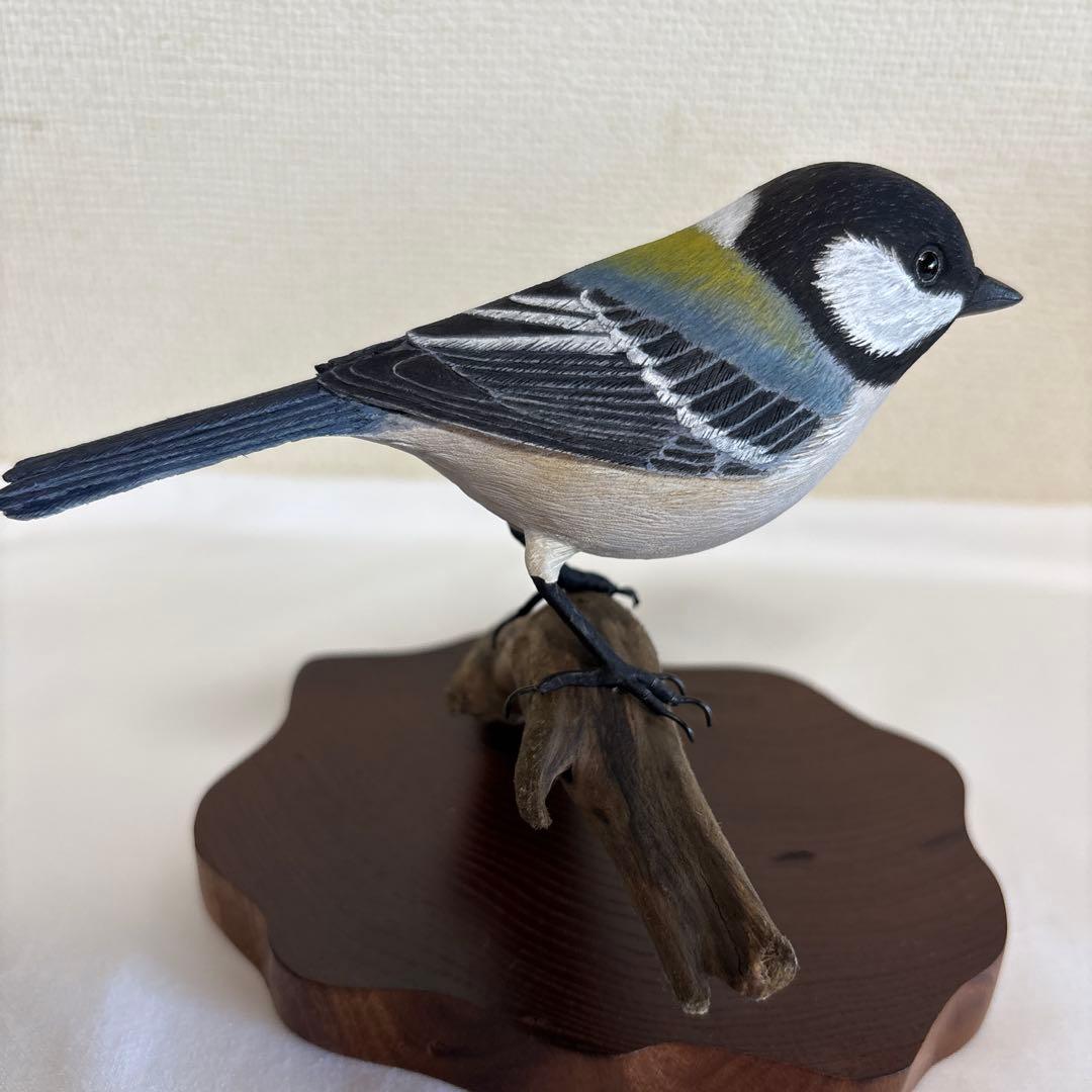 バードカービング　シジュウカラ