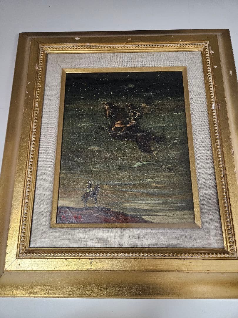 角浩　星空 （ドンキホーテの幻想）真作　油彩画