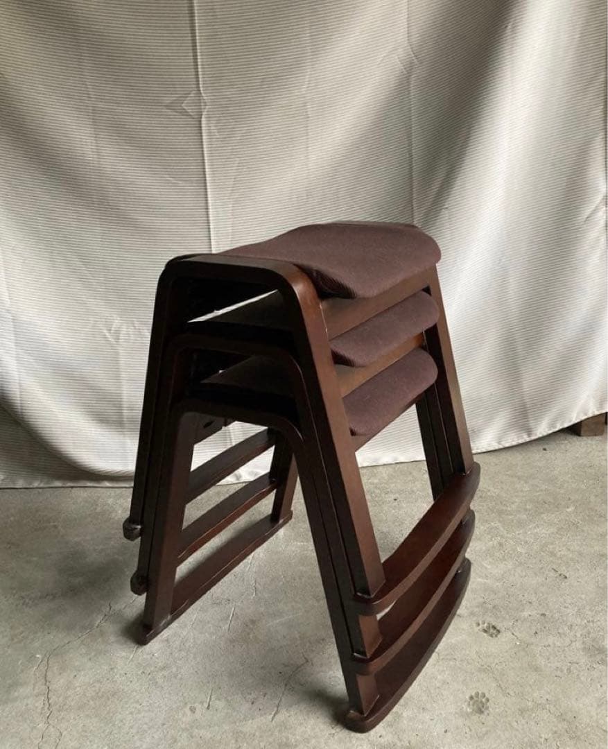 古道具　木工スツール