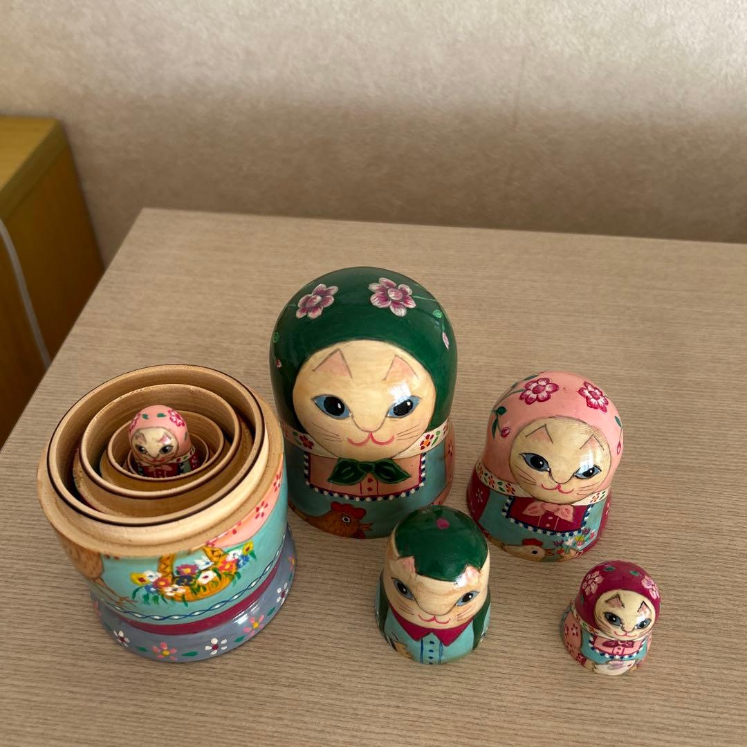 猫ちゃんマトリョーシカ 5個組