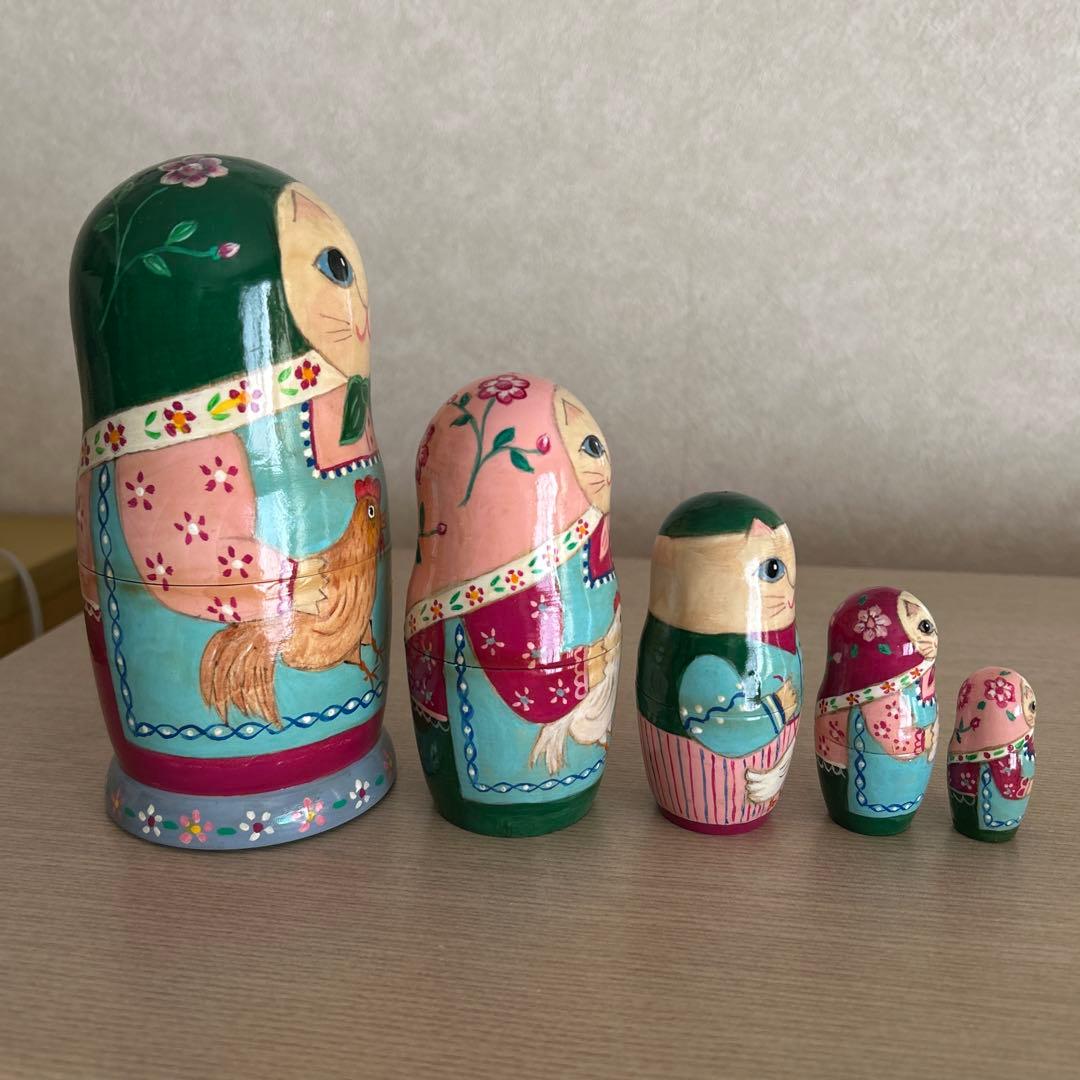 猫ちゃんマトリョーシカ 5個組