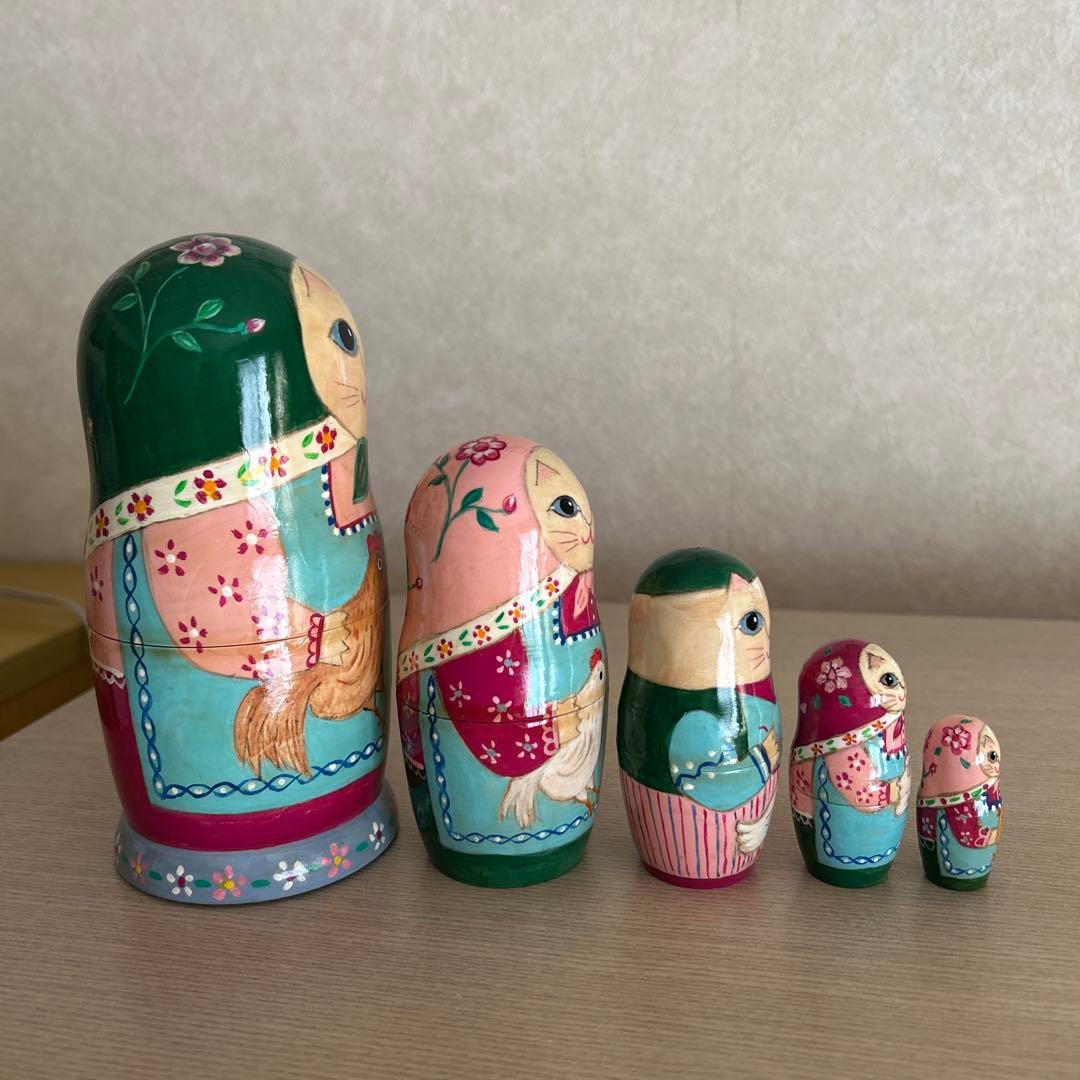 猫ちゃんマトリョーシカ 5個組