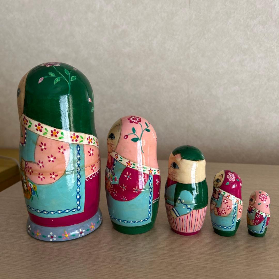 猫ちゃんマトリョーシカ 5個組