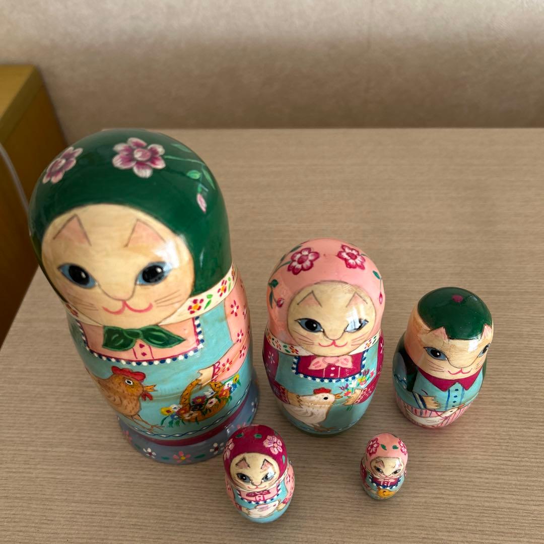 猫ちゃんマトリョーシカ 5個組