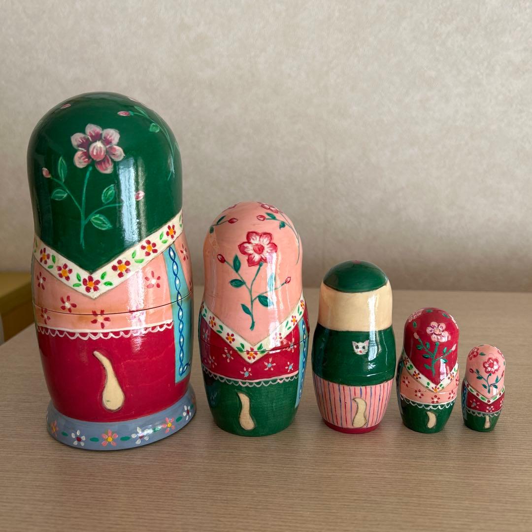 猫ちゃんマトリョーシカ 5個組